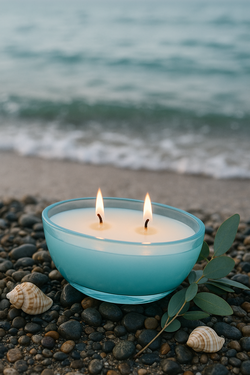Handmade Scented Candle — Ocean Drift (Sea Salt, Driftwood & Eucalyptus)