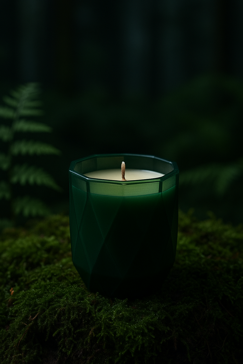Midnight Forest — Handmade Scented Candle (Pine, Cedar & Smoky Amber)