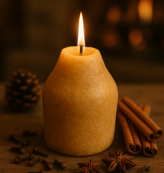 Cozy Hearth — Handmade Scented Candle (Firewood, Clove & Cinnamon)
