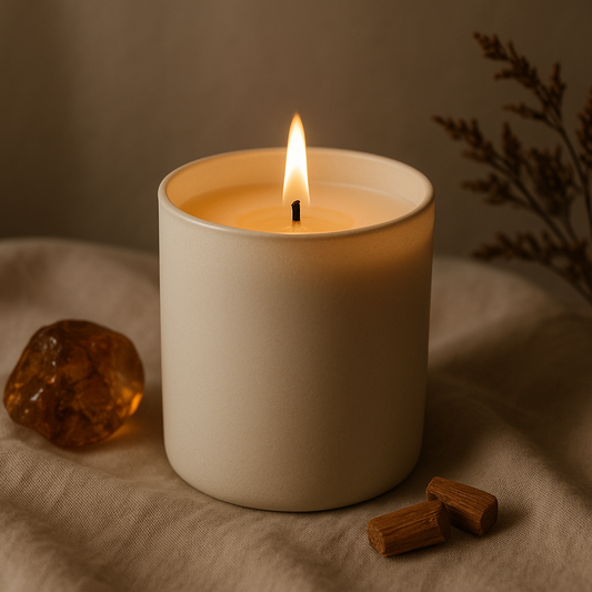 Amber & Musk Glow — Handmade Scented Candle