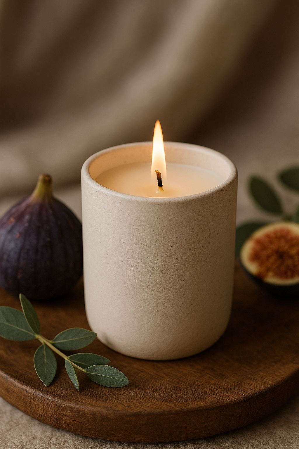 Handmade Scented Candle — Wild Fig & Honey (Fig, Honey & Green Leaves)