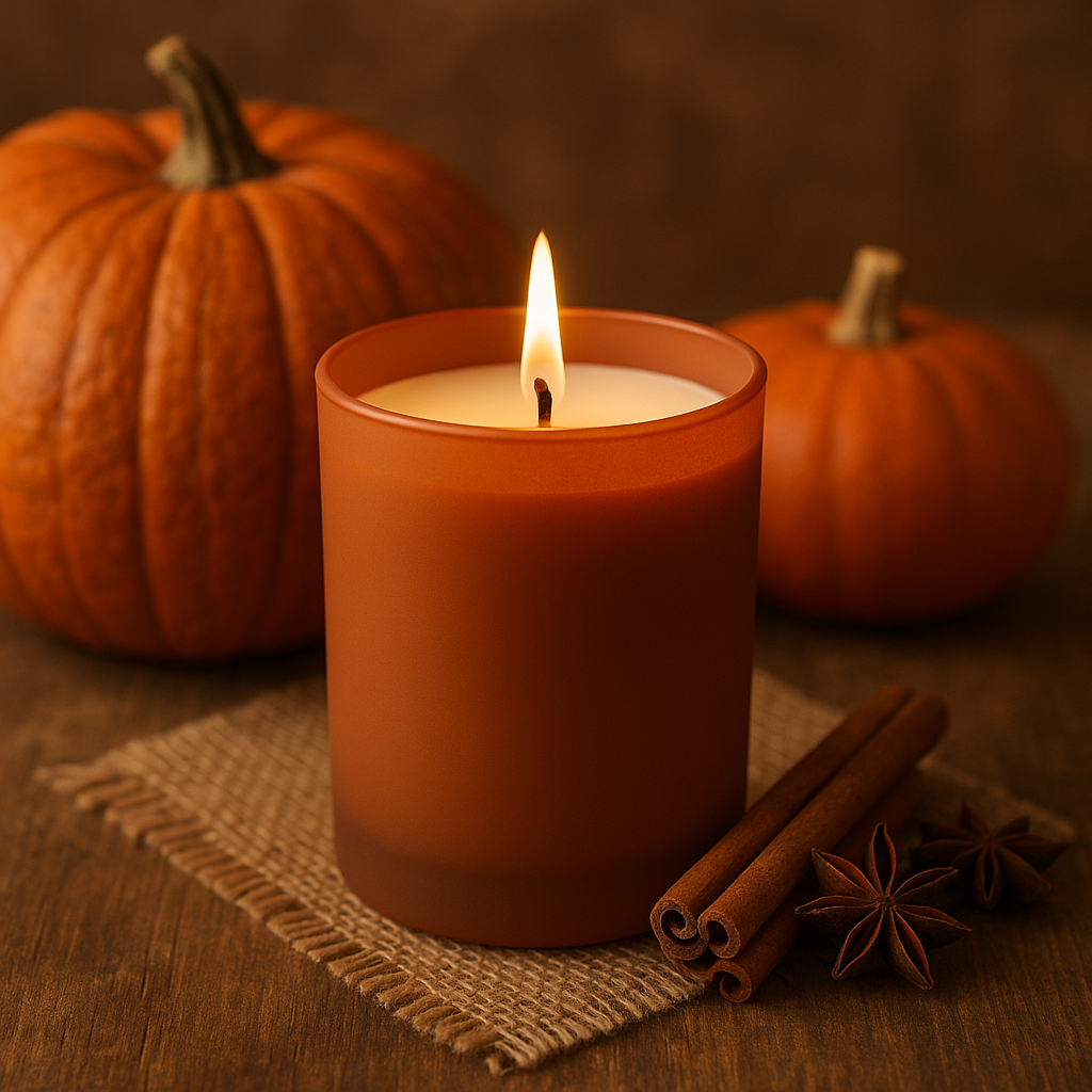 Handmade Pumpkin Spice Candle (Pumpkin, Cinnamon, Nutmeg & Vanilla)